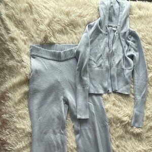 ✨HOLLISTER - Y2K Retro Gilly Hicks Blue Comfy Sweat Suit 2 Piece Set - Size Smal